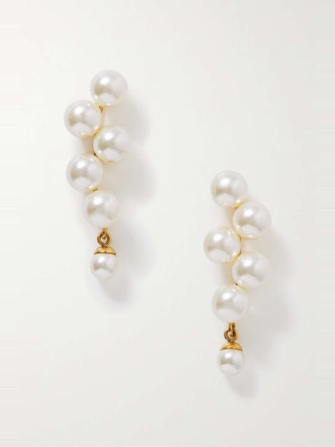 Marcella gold-plated faux pearl earrings