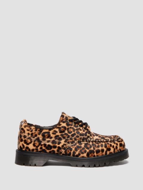 Dr. Martens LOWELL Leopard Print Moc Toe Shoes