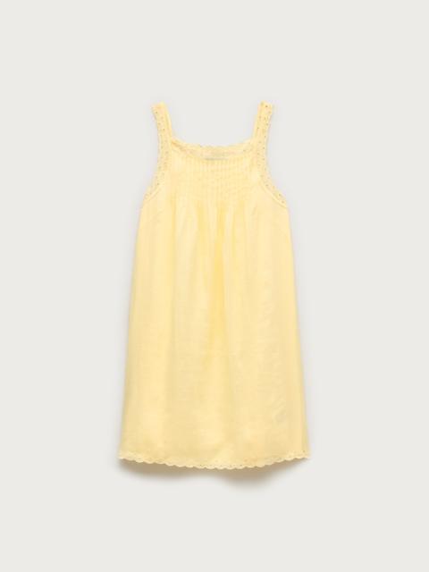 J.CREW Scallop-trim mini dress in ramie