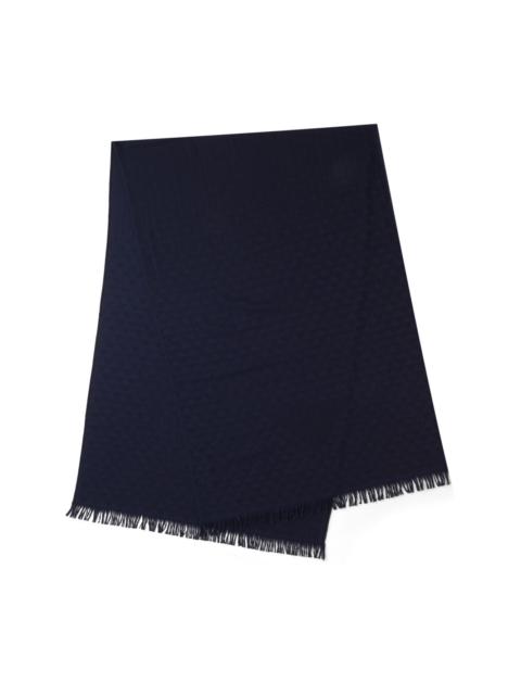 Prada jacquard fringed scarf