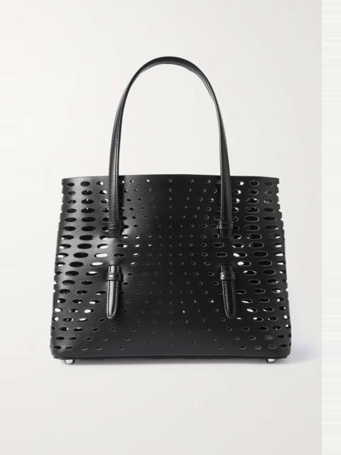 Mina 25 laser-cut leather tote