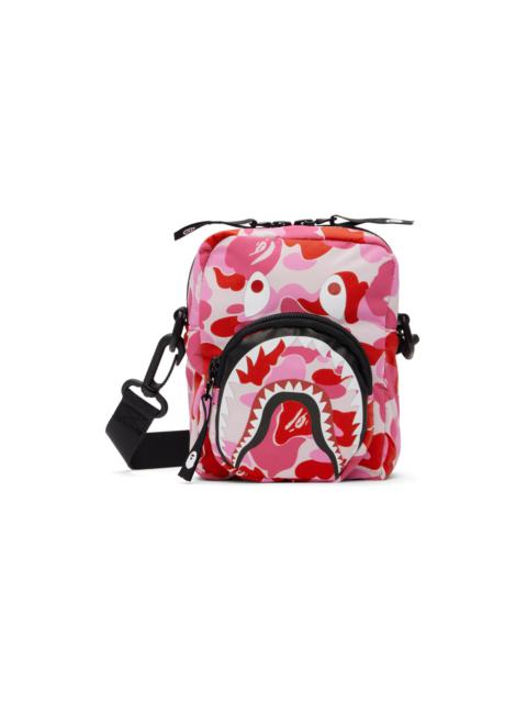 A Bathing Ape Mini Abc Camo Shark Bag in Red