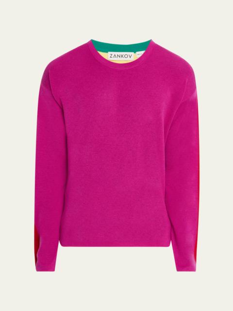 ZANKOV Men's Colorblock Wool Sweater