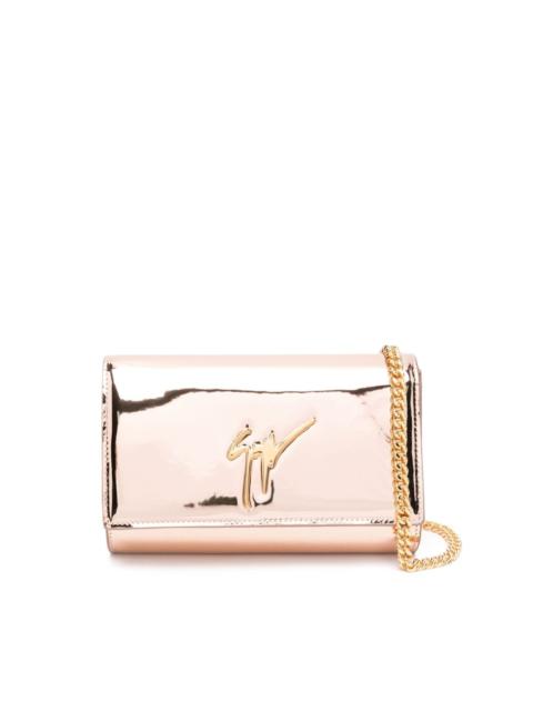 Giuseppe Zanotti Cleopatra patent leather clutch bag