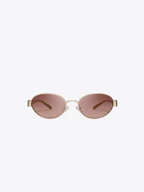 TORY BURCH Miller Metal Oval Sunglasses