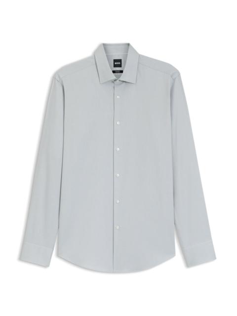 BOSS EASY-IRON REGULAR-FIT SHIRT IN STRETCH-COTTON DOBBY