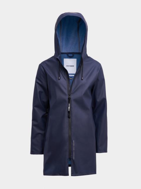 Stutterheim Stockholm Lightweight Zip Raincoat Navy