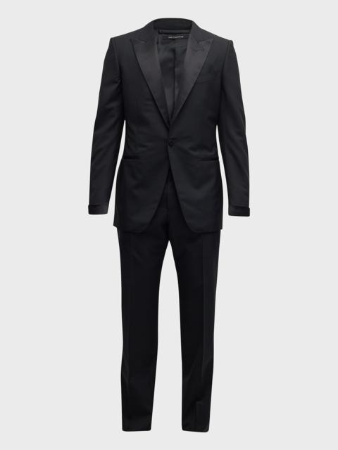 Men's Peak-Lapel Wool Tuxedo