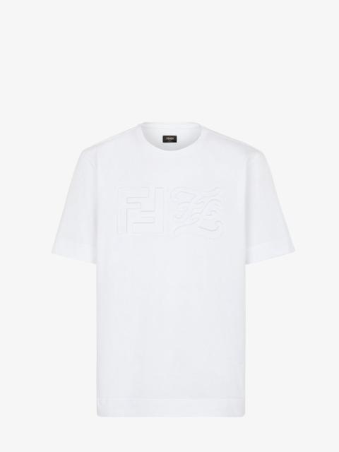 FENDI White cotton T-shirt