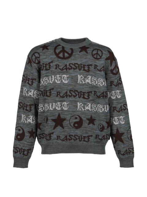 RASSVET FAIRISLE KNIT SWEATER / GRY GRN
