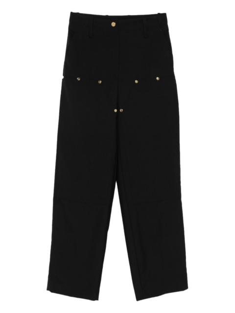 Sandro button-fastening studded straight trousers