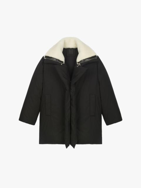 OVERSIZED PUFFA JACKET WITH FAUX FUR COLLAR