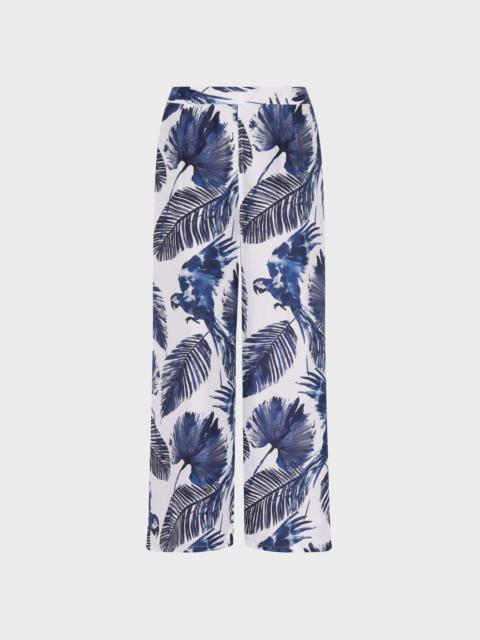 Vilebrequin WOMEN WIDE-LEG SILK PANTS PAPAGAIO