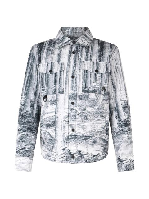 MOOSE KNUCKLES Men's West Shirt Jacket - Forest Print