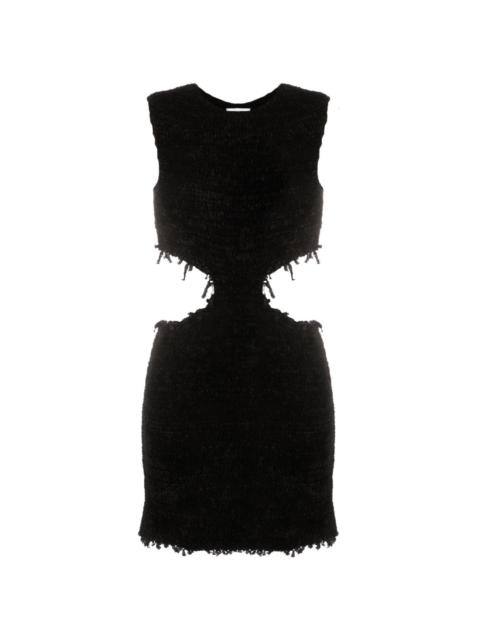 frayed mini dress