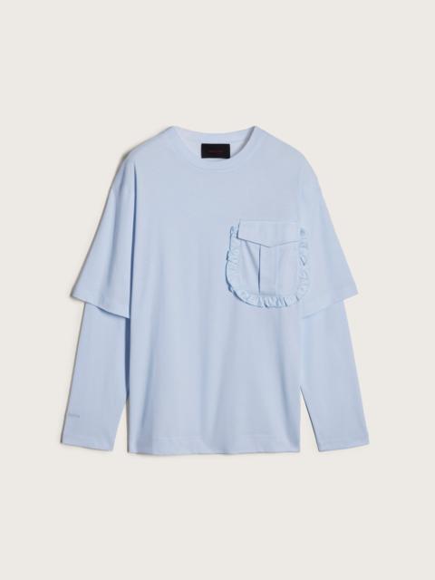 Simone Rocha Layered Ruffle Pocket Long Sleeve T-Shirt