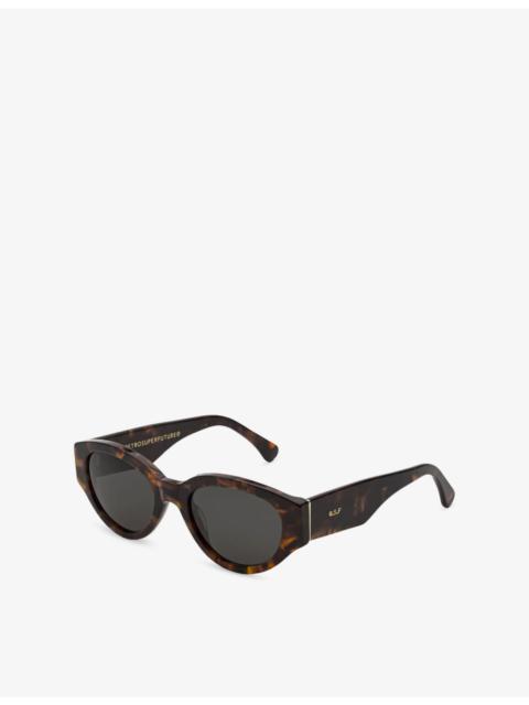 RETROSUPERFUTURE Drew Mama Oval-Frame Acetate Sunglasses
