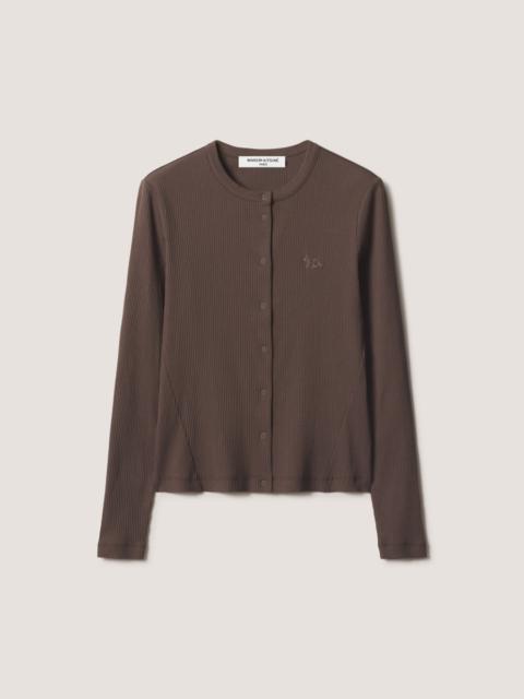 Maison Kitsuné BABY FOX RIBBED CARDIGAN