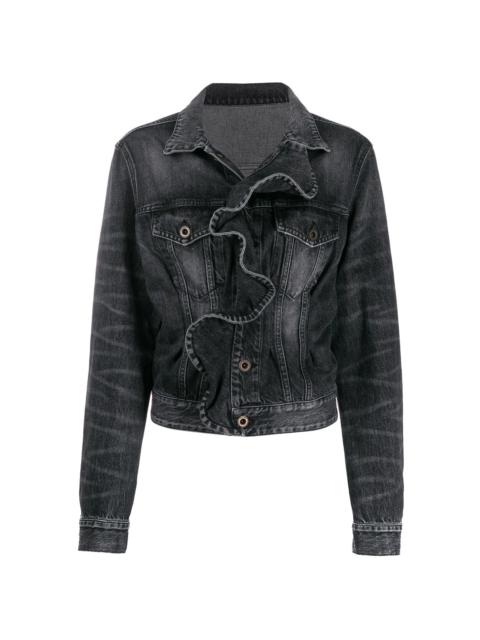 Unravel ruffled denim jacket