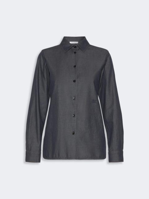 Max Mara MOLO Denim-look cotton shirt - ULTRAMARINE