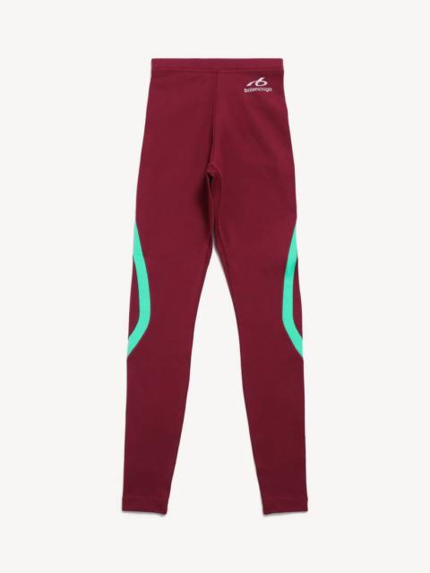 BALENCIAGA Women's Techwear Leggings in Burgundy/aqua