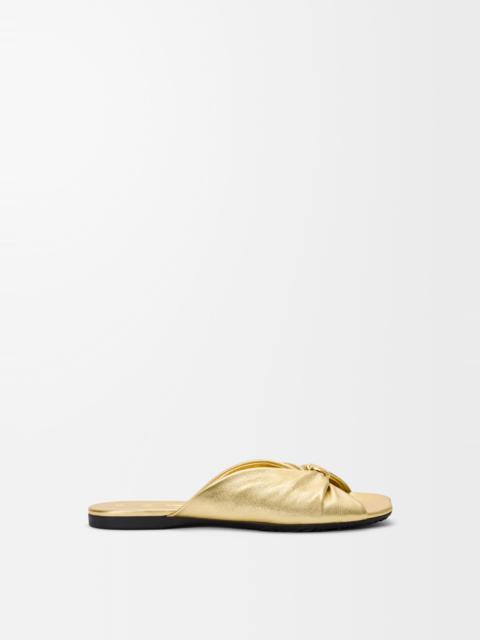 Loewe Pebble Soft slide in laminated lambskin
