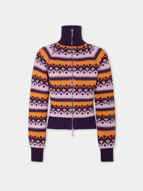 rabanne CARDIGAN IN PINK VINTAGE JACQUARD WOOL