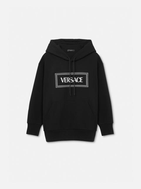 VERSACE Embroidered Logo Hoodie