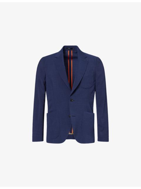 Paul Smith Textured Notch-Lapels Stretch-Wool Blazer