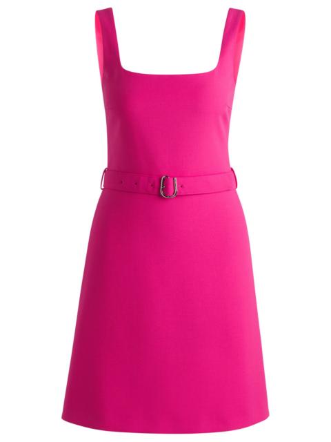 HUGO BELTED DRESS WITH WIDE STRAPS