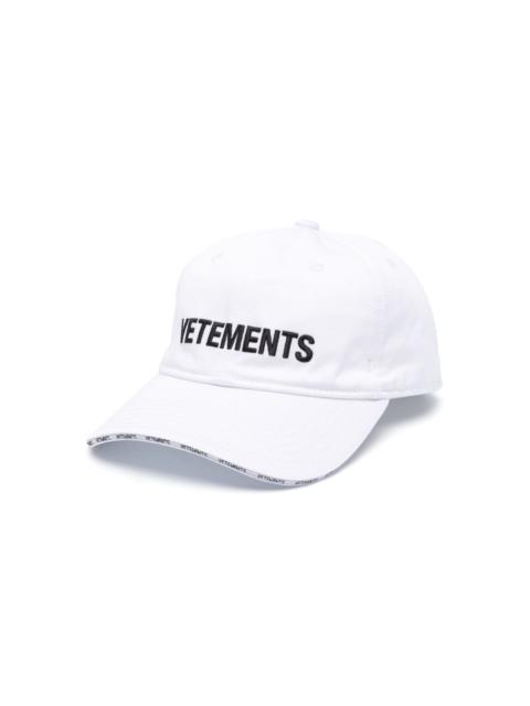 logo-embroidered cotton cap