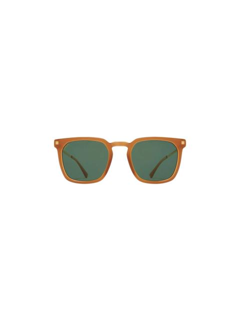 MYKITA Mykita Borga Sunglasses 'Brown/Dark Brown/Glossy Gold/Polarized Pro Green'