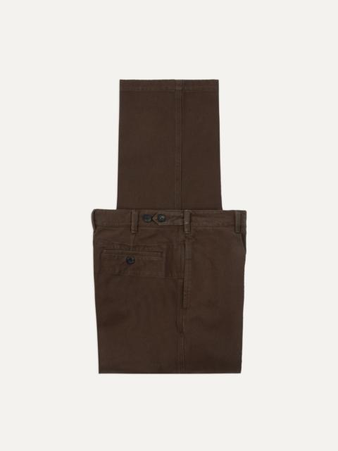 Drake's Cocoa Heavy Cotton Twill Games Trousers