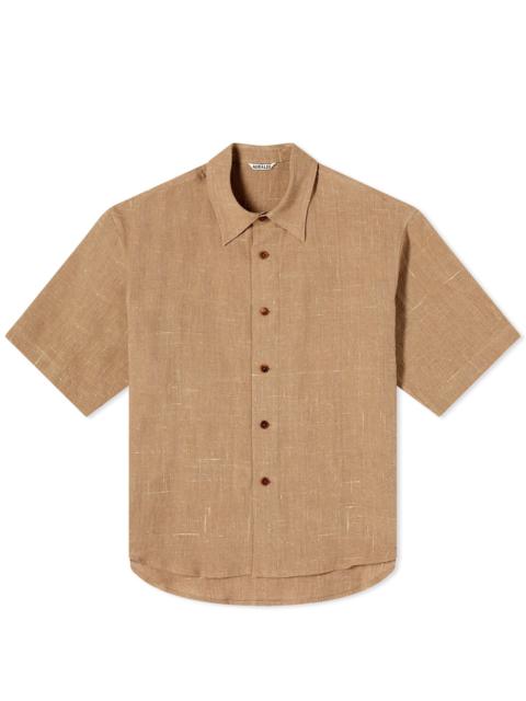 Auralee Linen Silk Short Sleeve Shirt