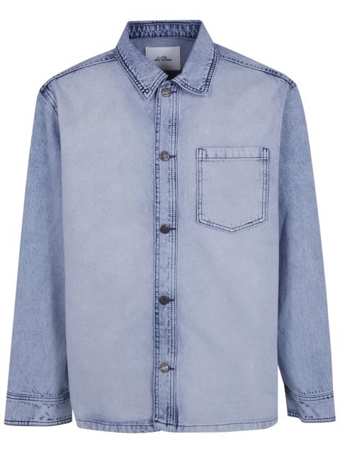 Les Deux Jacket Bleached Denim Overshirt