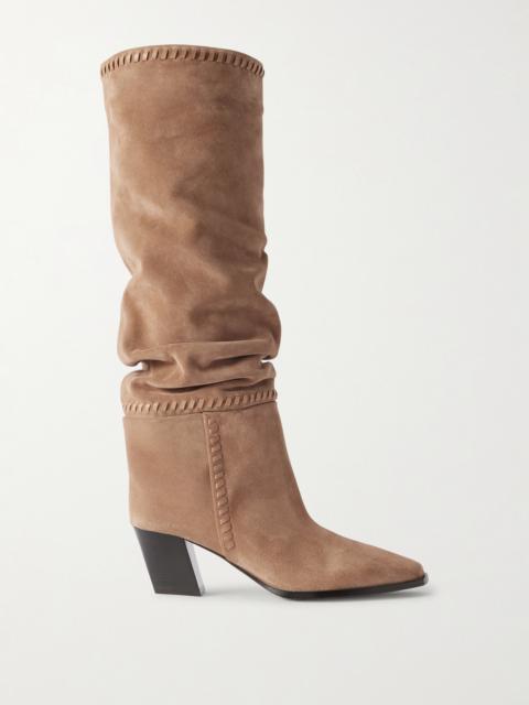 JIMMY CHOO Hart Stitch 60 Suede Knee Boots
