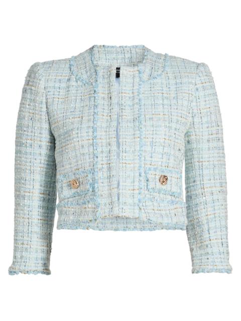 GENERATION LOVE Women's Salvador Tweed Blazer - Aqua Melange