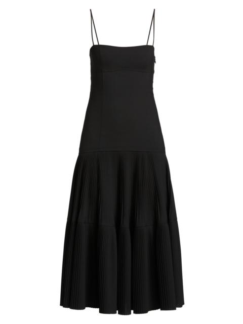 ULLA JOHNSON Women's Matilda Pleated Wool-Blend Midi-Dress - Noir