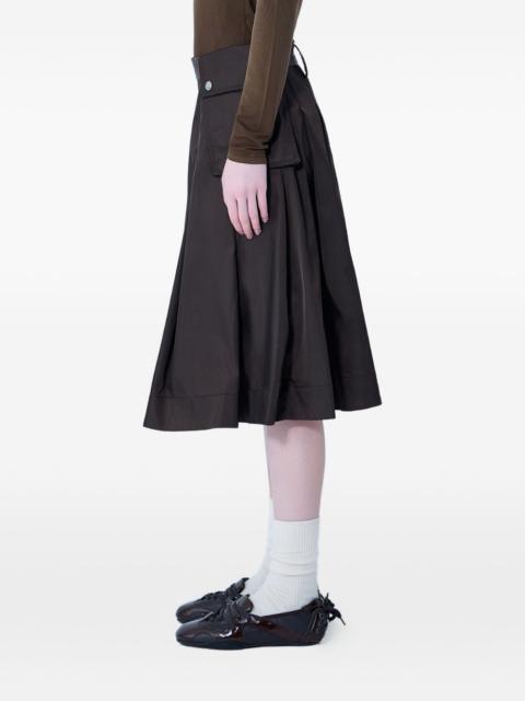 GANNI Duchesse midi skirt