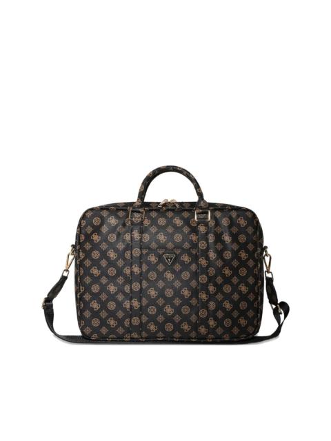 GUESS USA monogram-pattern laptop bag