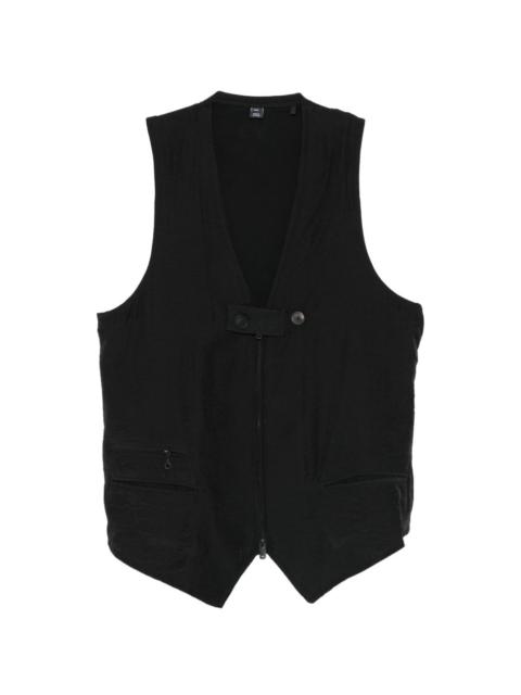 Y-3 button zip vest