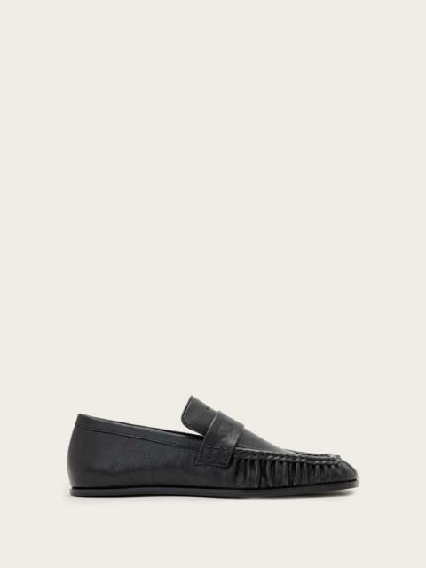 ALLSAINTS JULIE STUDDED LEATHER LOAFERS
