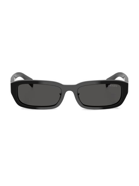 Prada Women's 53MM Rectangular Sunglasses - Dark Grey