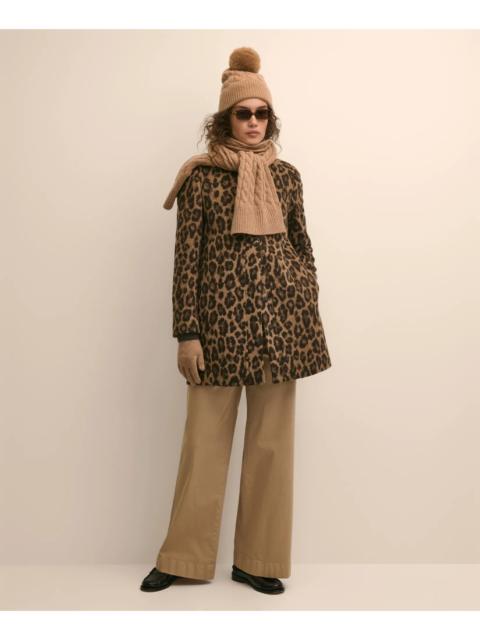 Brooks Brothers Wool Jacquard Leopard Motif Jacket