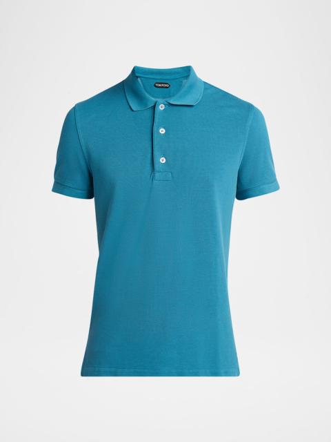 TOM FORD Men's Lyocell Pique Polo Shirt