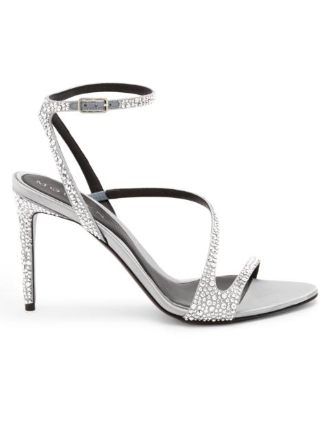 Alexander McQueen Women's Skull 90MM Embellished Strappy Sandals - Silver