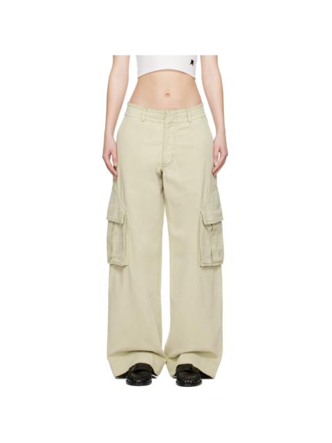 Rhude Beige Faded Cargo Pants