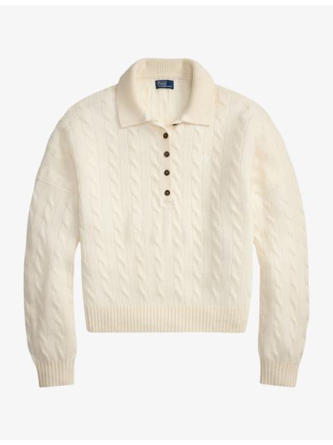 Polo Ralph Lauren Long-Sleeved Cable-Knitted Wool and Cashmere Jumper
