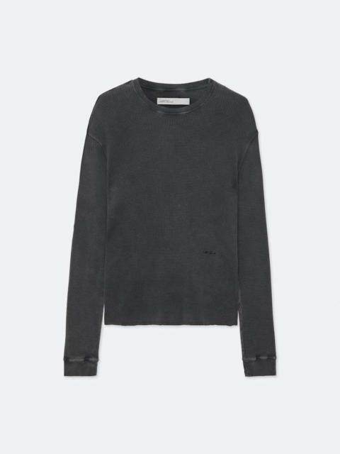 ALLSAINTS RAINE WAFFLE-KNIT LONG-SLEEVE T-SHIRT