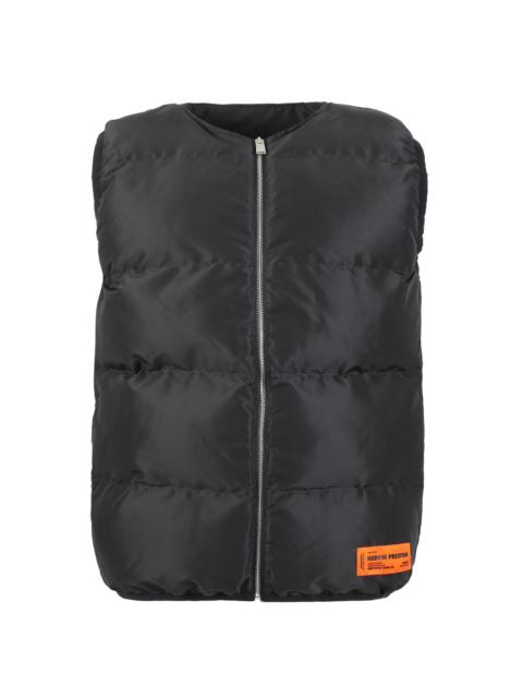 Heron Preston Logo Tape Nylon Padded Vest Black